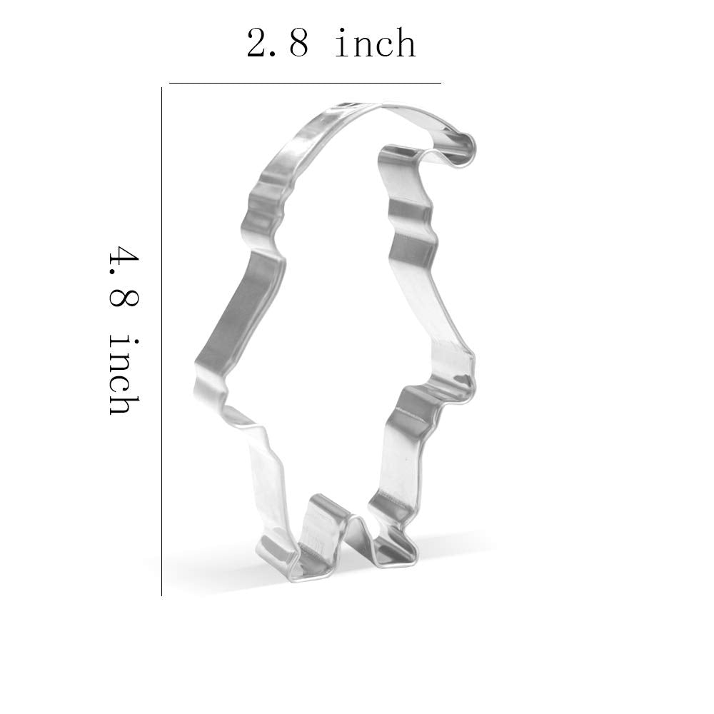 4.8 Inch Santa Cookie Cutter - Stainless Steel