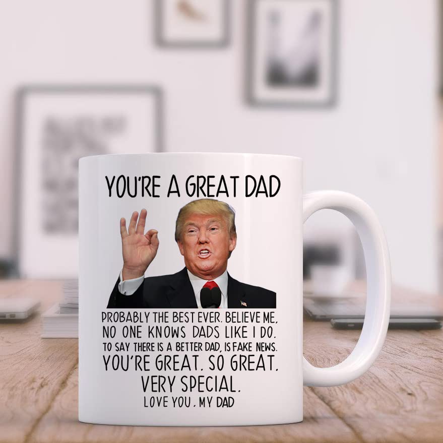 Aurahouse Funny Dad Gifts From Daughter Son, You'Re A Great Dad Coffee Mug, Dad Birthday Gifts, Gag Gifts For Dad, Father'S Day