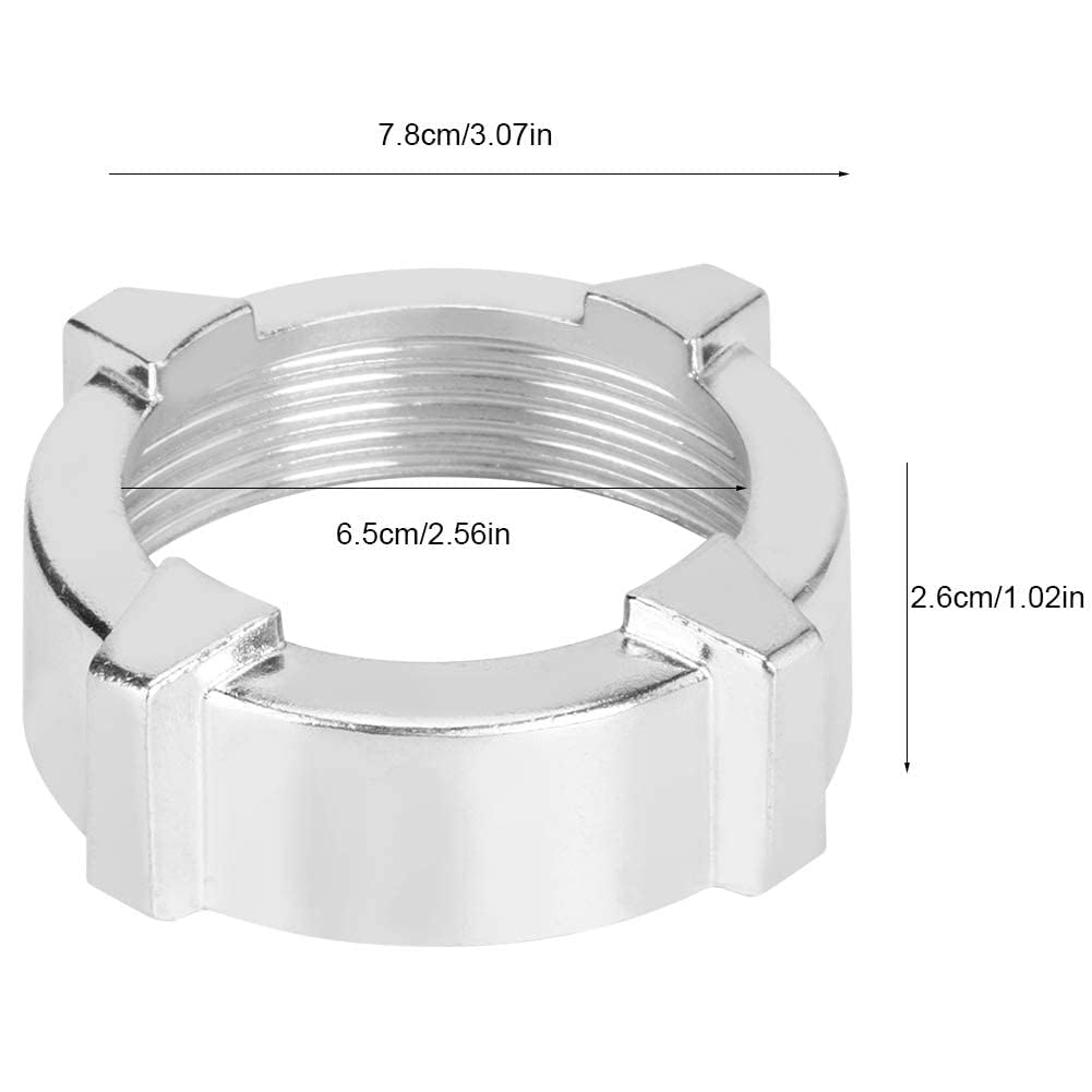 Beufee Meat Grinder Nuts, 2Pcs Meat Grinder Parts Kitchen Supplies Stainless Steel Meat Grinder Nut Universal Meat Mincer Nut Me