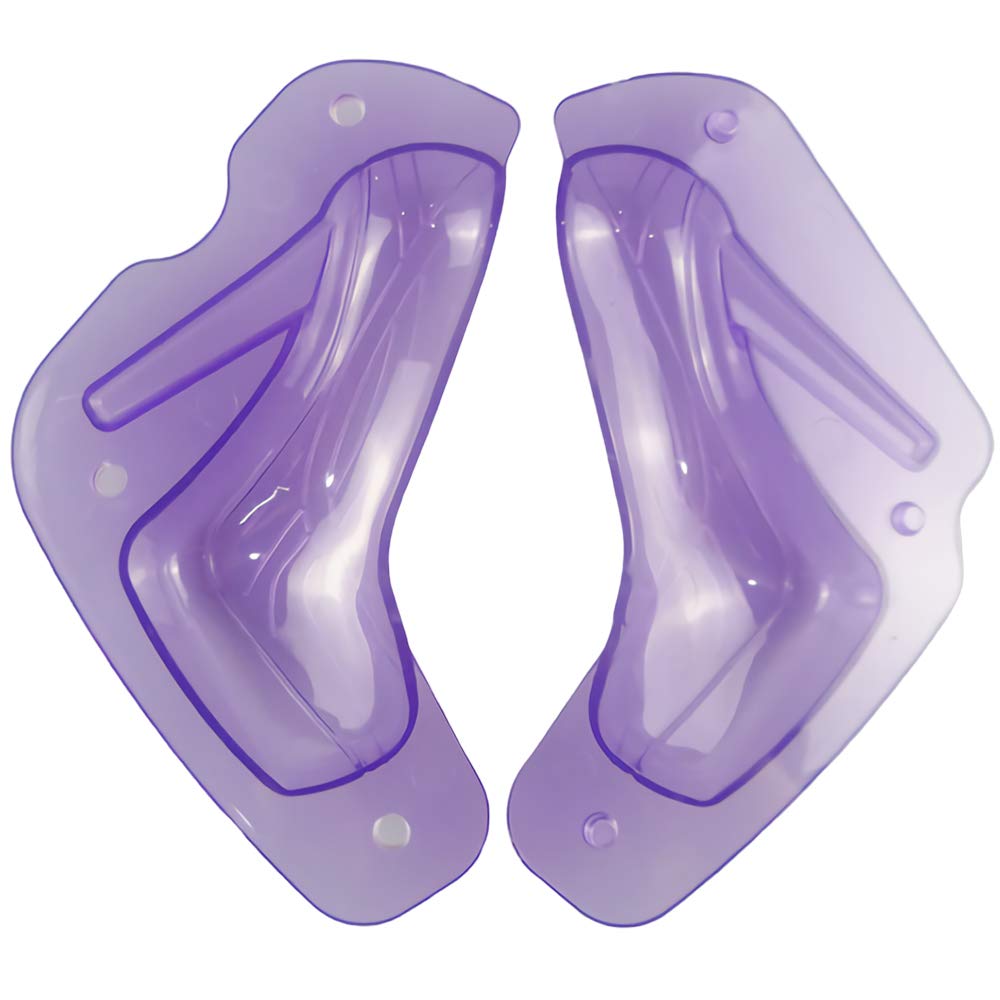 3D High Heel Shoe Chocolate Mold With 6 Clips, Polycarbonate Stiletto Candy Cake Decoration Molds Diy Home Baking Pastry Tools L