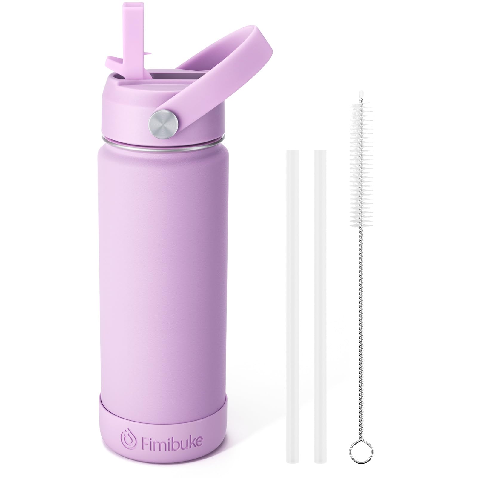 Fimibuke Kids Insulated Water Bottle - 18Oz Bpa-Free 18/8 Stainless Steel Kids Cup With Straw Travel Tumbler Double Wall Vacuum