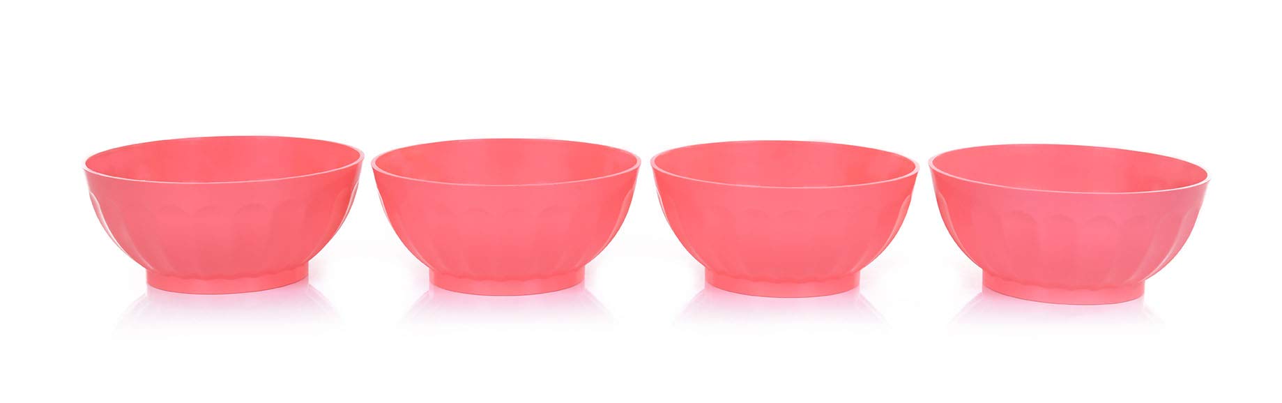 Mintra Unbreakable Plastic Bowl, Salmon 4Pk - Large, 1.8L, 60Oz, 7.75Inw X 3.25Inh - (Part Of A Set) - Salad, Snacks, Breakfast
