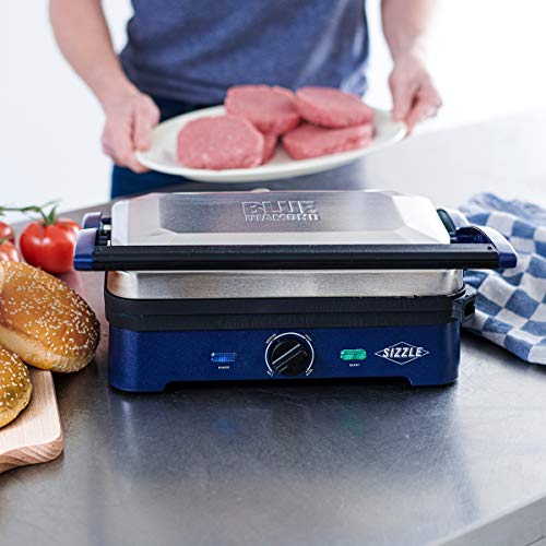 Blue Diamond CC002899-001 Sizzle Deluxe Electric Griddle and Grill Pan  Plates