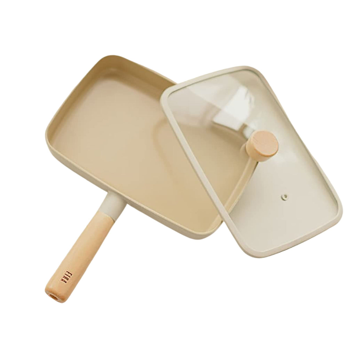 Neoflam Fika Nonstick Brunch Pan With Glass Lid, Tamagoyaki Japanese Omelette Skillet, All Day Frying Pan, Induction, Made In Ko