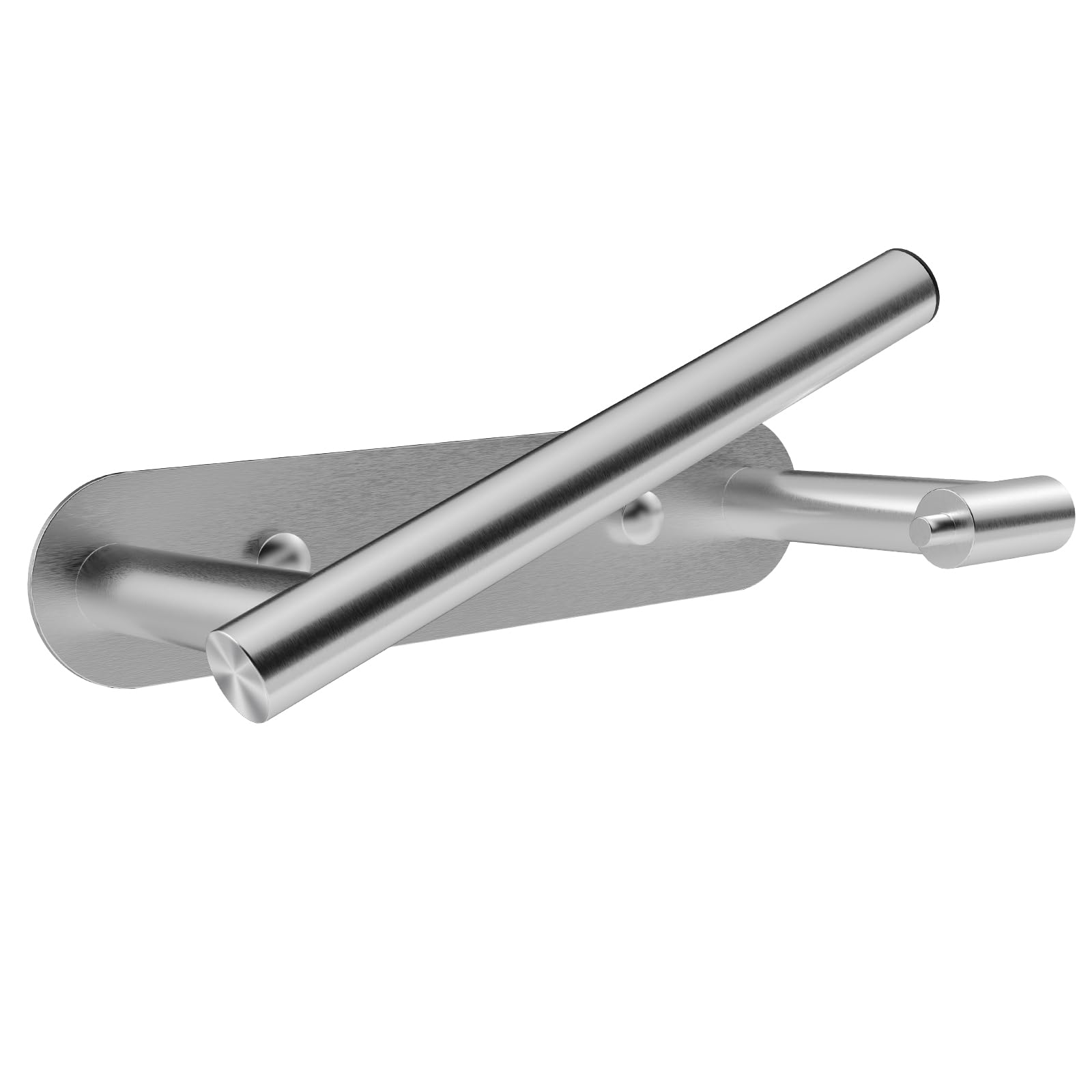 Setsail Toilet Paper Holder Adhesive Or Screw-In Brushed Nickel Bathroom Toilet Paper Roll Holders Wall Mount Stainless Steel Ti