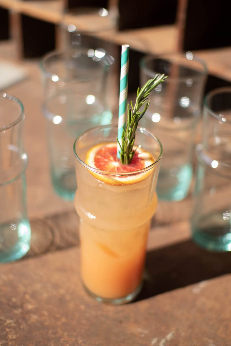 TALL RECYCLED MOROCCAN STYLE TEA GLASS