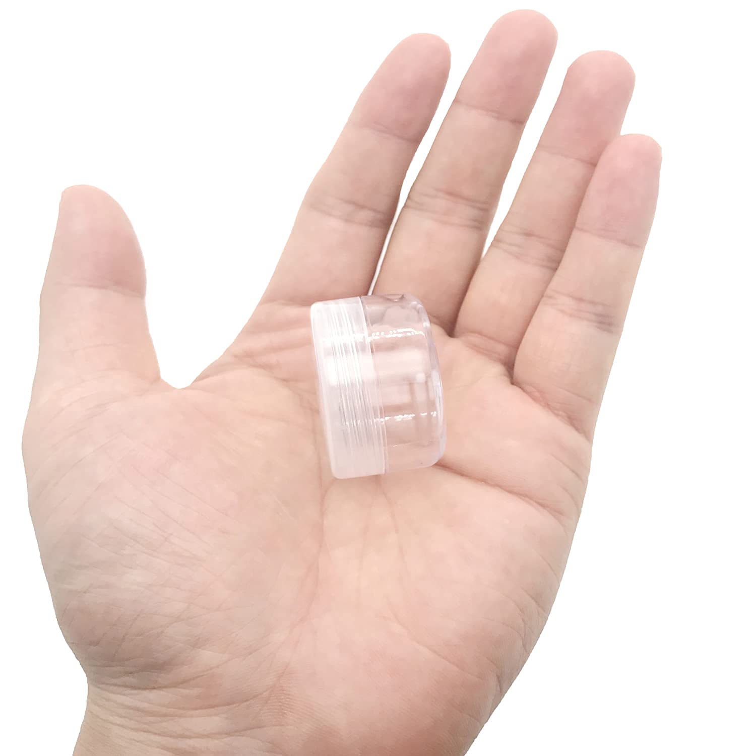 30 Pcs Sample Containers, 10 Gram Mini Sample Jars For Cosmetic, Eye Shadow, Multi Color Lid