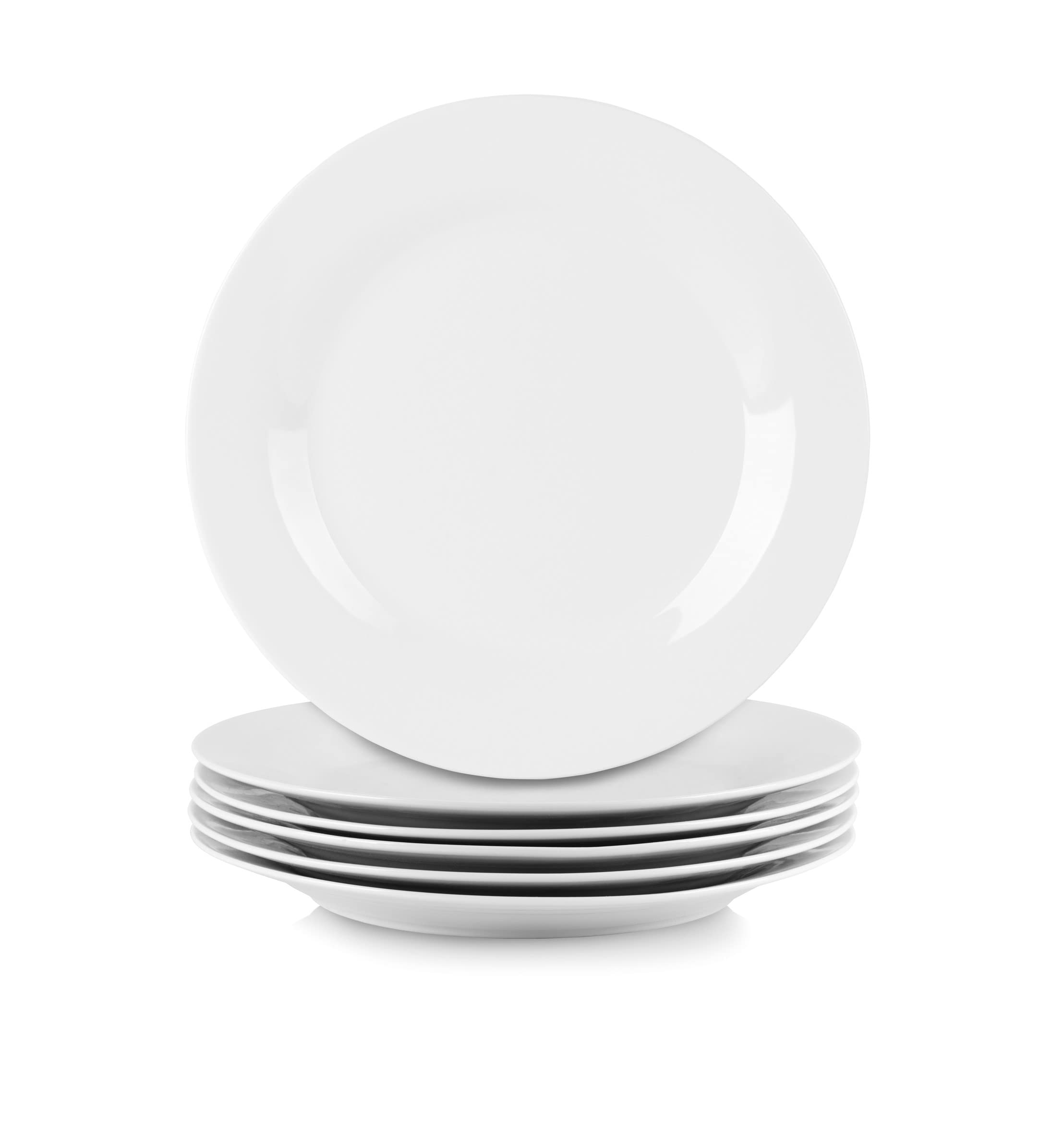 10 Strawberry Street Simply White 10.5 Round Dinner Plate, Set of 6