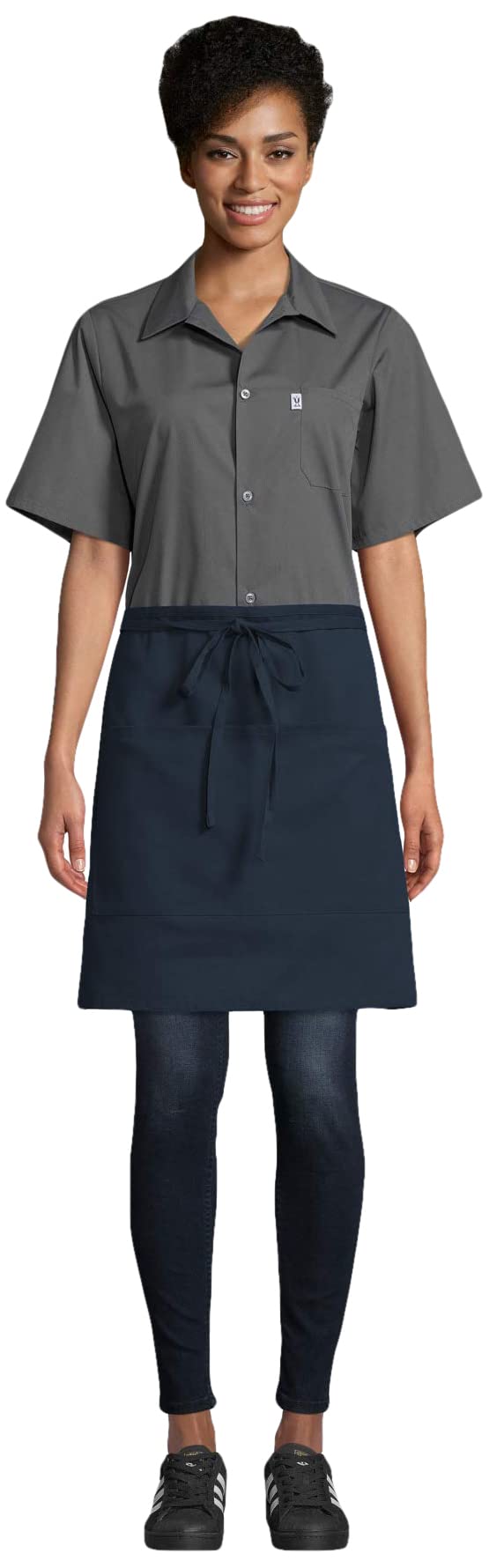 Uncommon Threads Unisex Half Waist Apron, Navy, One Size