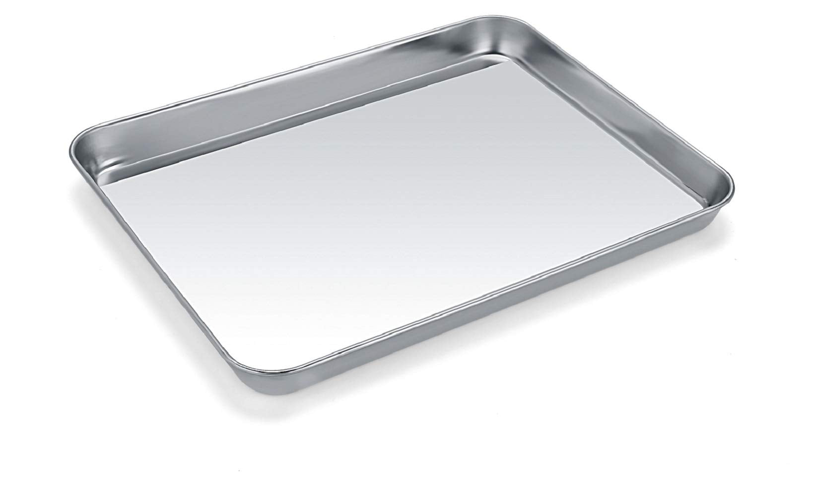 Baking Sheet, Zacfton Stainless Steel Cookie Sheet Baking Pan Tray For Toaster Oven Size 9 X 7 X 1 Inch, Non Toxic & Healthy, Mi