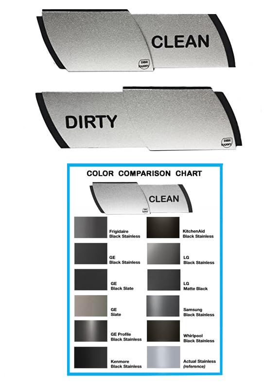 Premium Metal Dishwasher Magnet Clean Dirty Sign | Contemporary Stainless Indicator - Kitchen Gadgets For All Dishwashers, Home