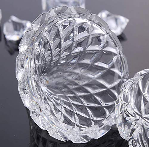 Mini Crystal Glass Candy Dish With Lid Small Covered Candy Bowl Crystal Candy Jar Candy Box Sugar Bowl Food Jewelry Box Storage