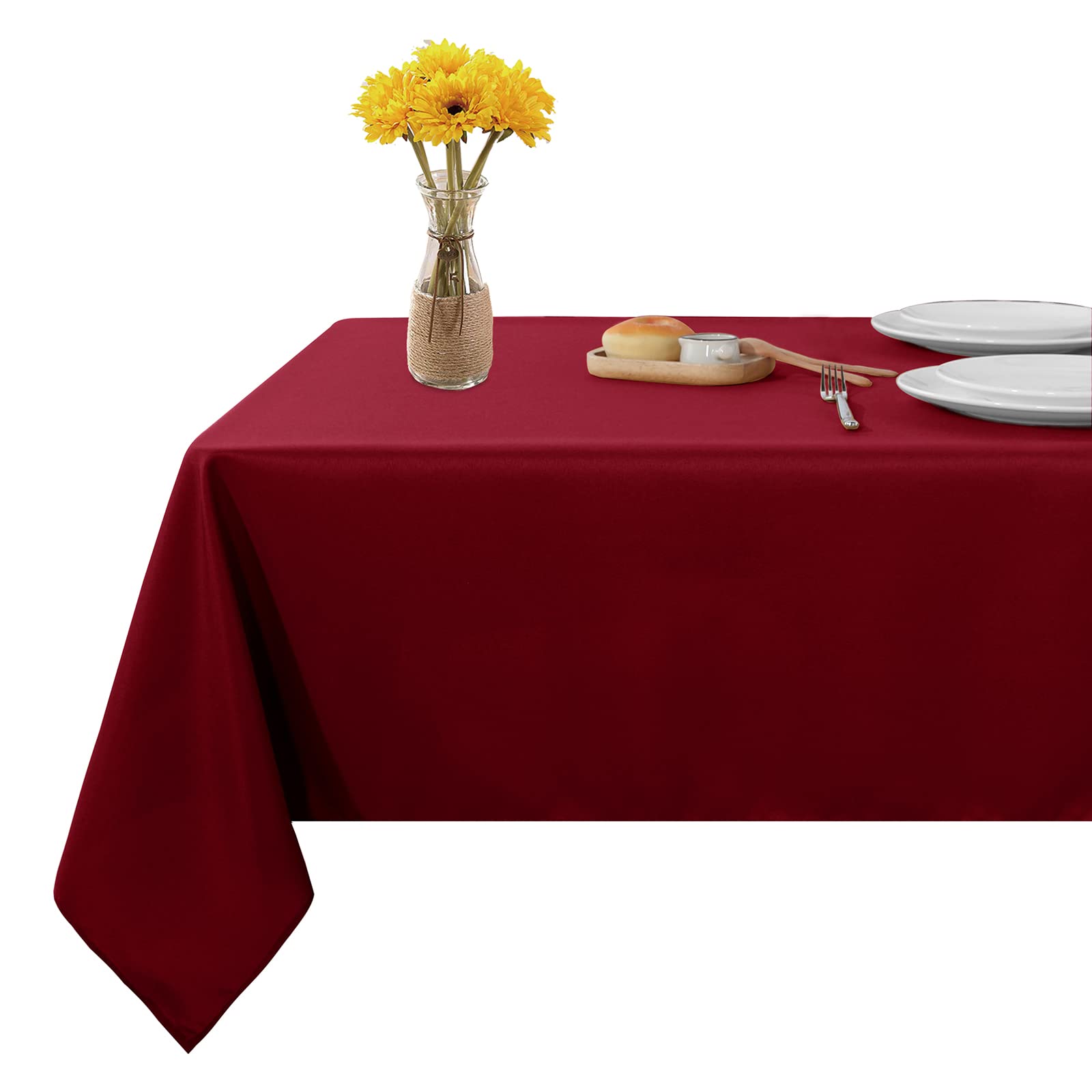 Fitable Rectangle Tablecloth 60X84 Inch Rectangle Tablecloth Stain And Wrinkle Resistant Washable Polyester Table Cloth, Decorat