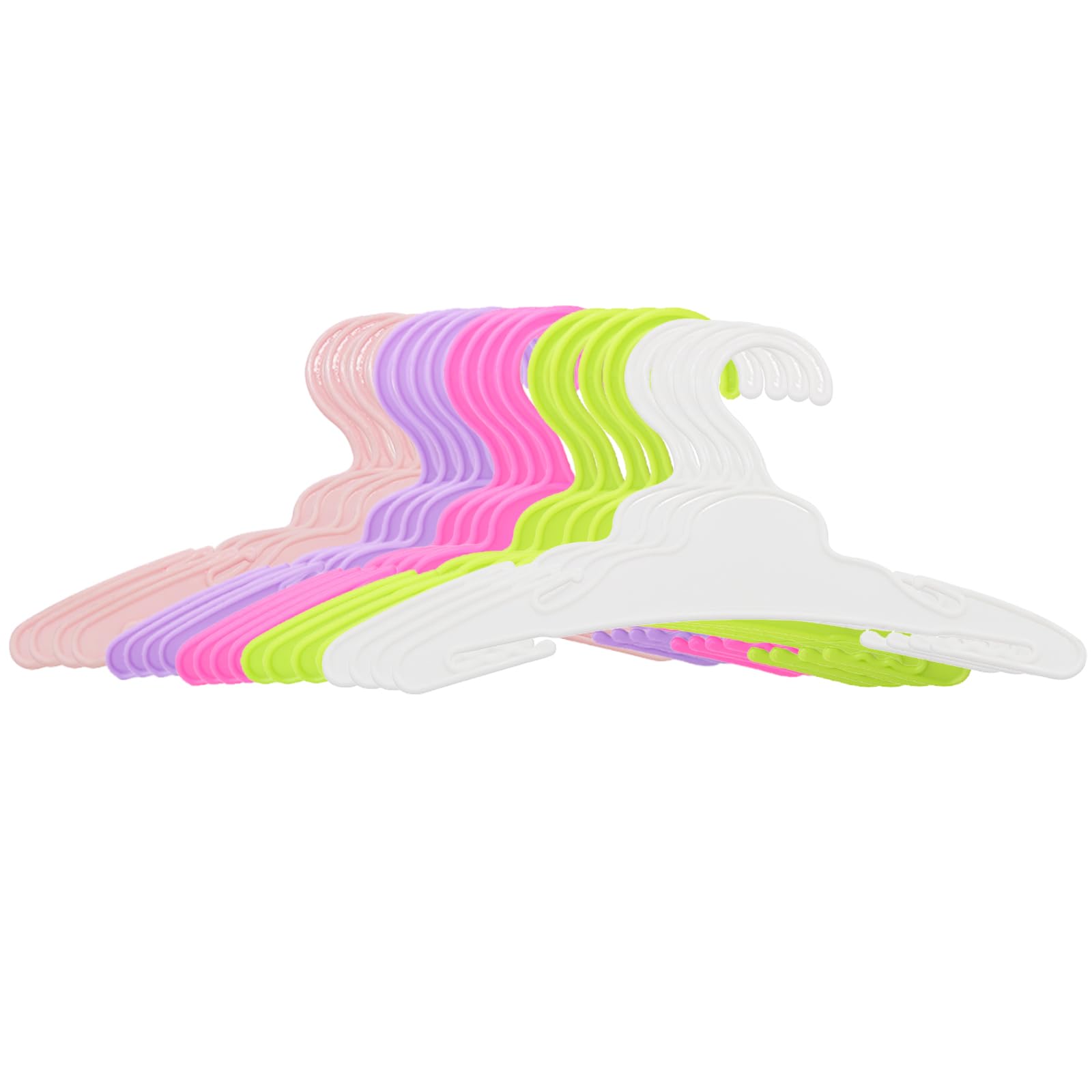 Msyo 20 Pcs Doll Clothes Hangers For 18 Inch Dolls, 5 Colors Doll Hangers, Sturdy Doll Hangers Accessories, Work Great With Rod