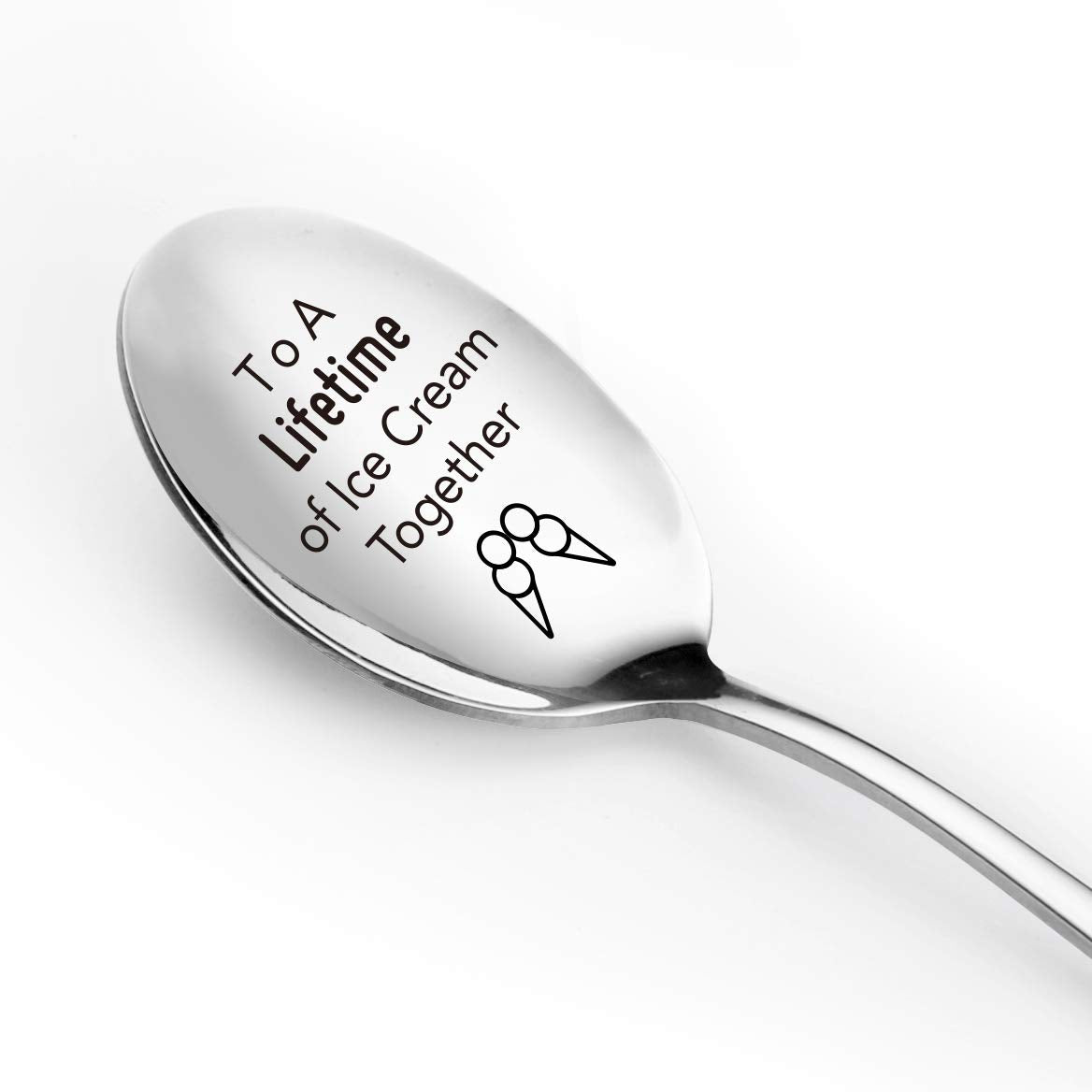 Funny Ice Cream Spoon Engraved Stainless Steel Cute Ice Cream Spoon - Best Spoon Gifts For Wife Husband Girlfriend Boyfriend Fia