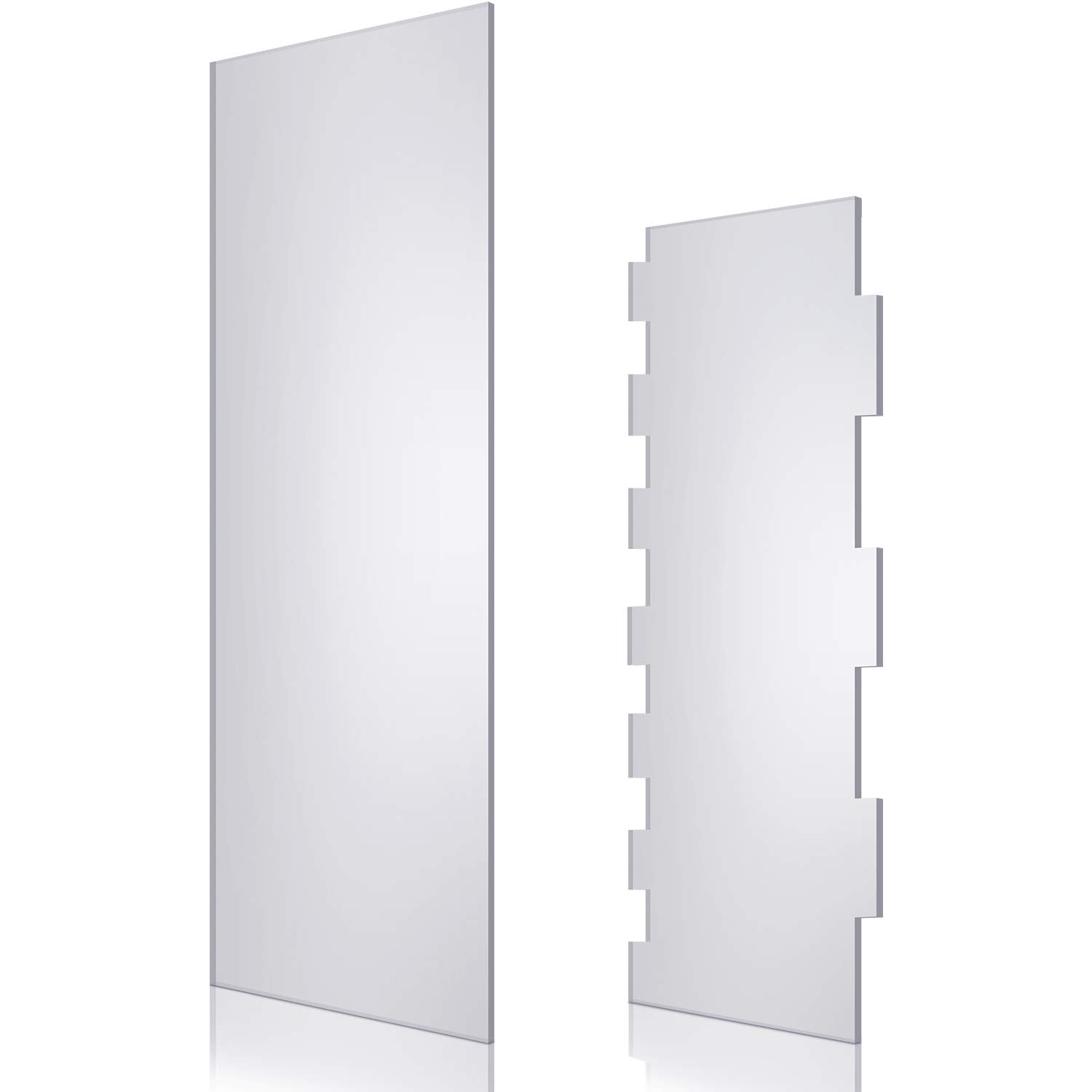 2 Pieces Large Clear Acrylic Cake Scraper Set Smoother Scraper And Stripes Edge Contour Comb For Icing Frosting Buttercream Baki