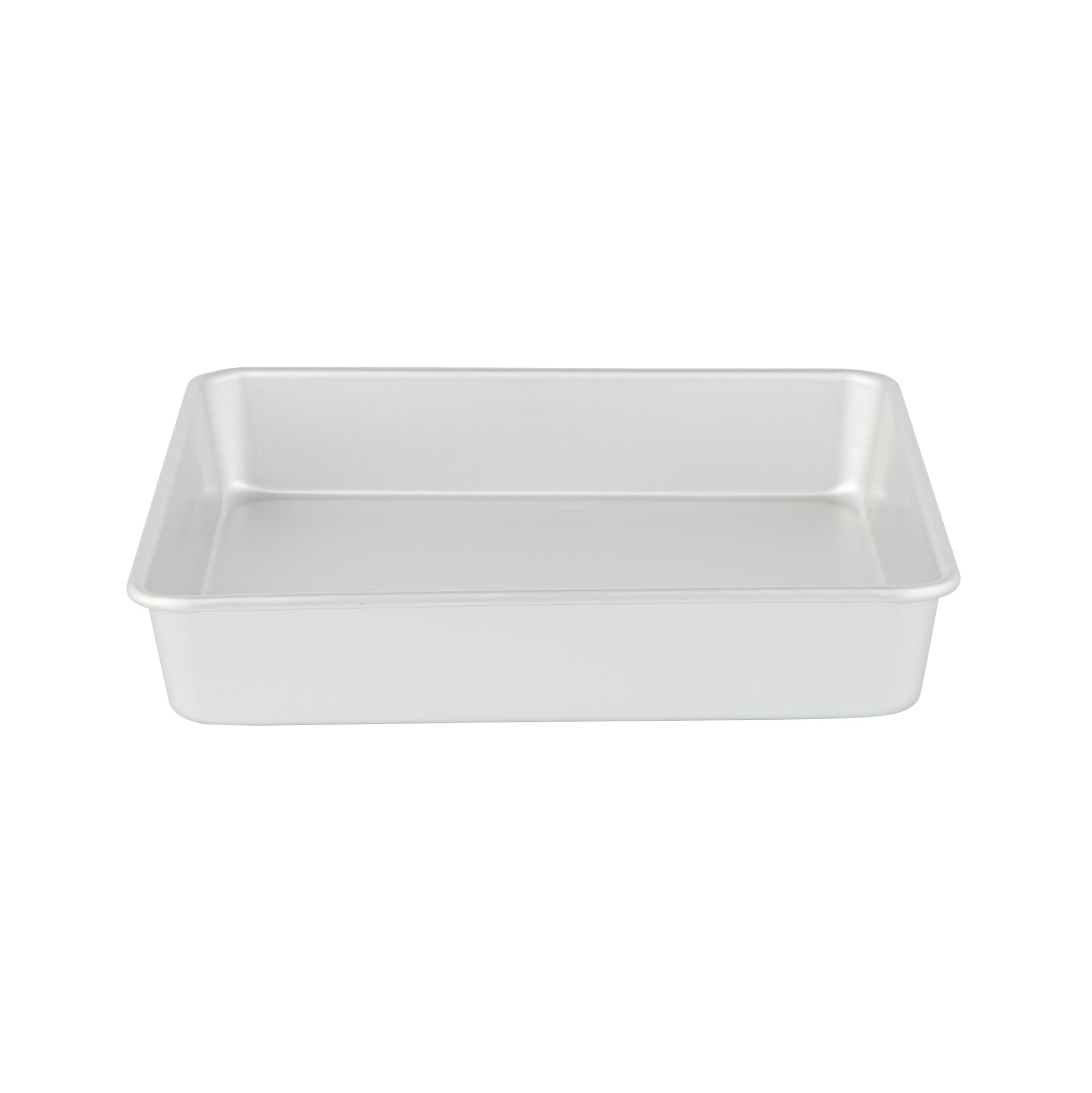 Restaurantware Square Aluminum Cake Pan - 10 x 10 x 2 Inch - Professional Brownie Pan - Straight-Sided Baking Pan - Even Heat Di