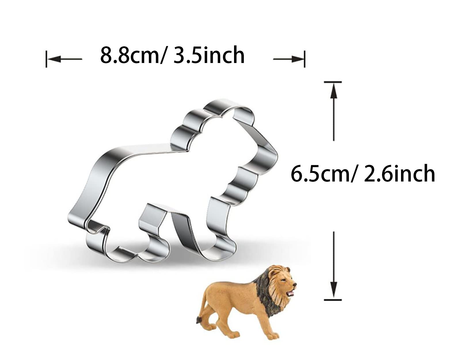 Wjsyshop Lion Shape Cookie Cutter