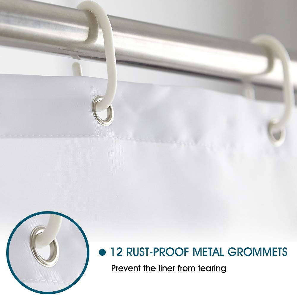 Lifeel Tropical Shower Curtain, Leaves Jungle Shower Curtain Palm Bathroom Shower Curtain Set Heavyweight With 12 Hooks, Green W