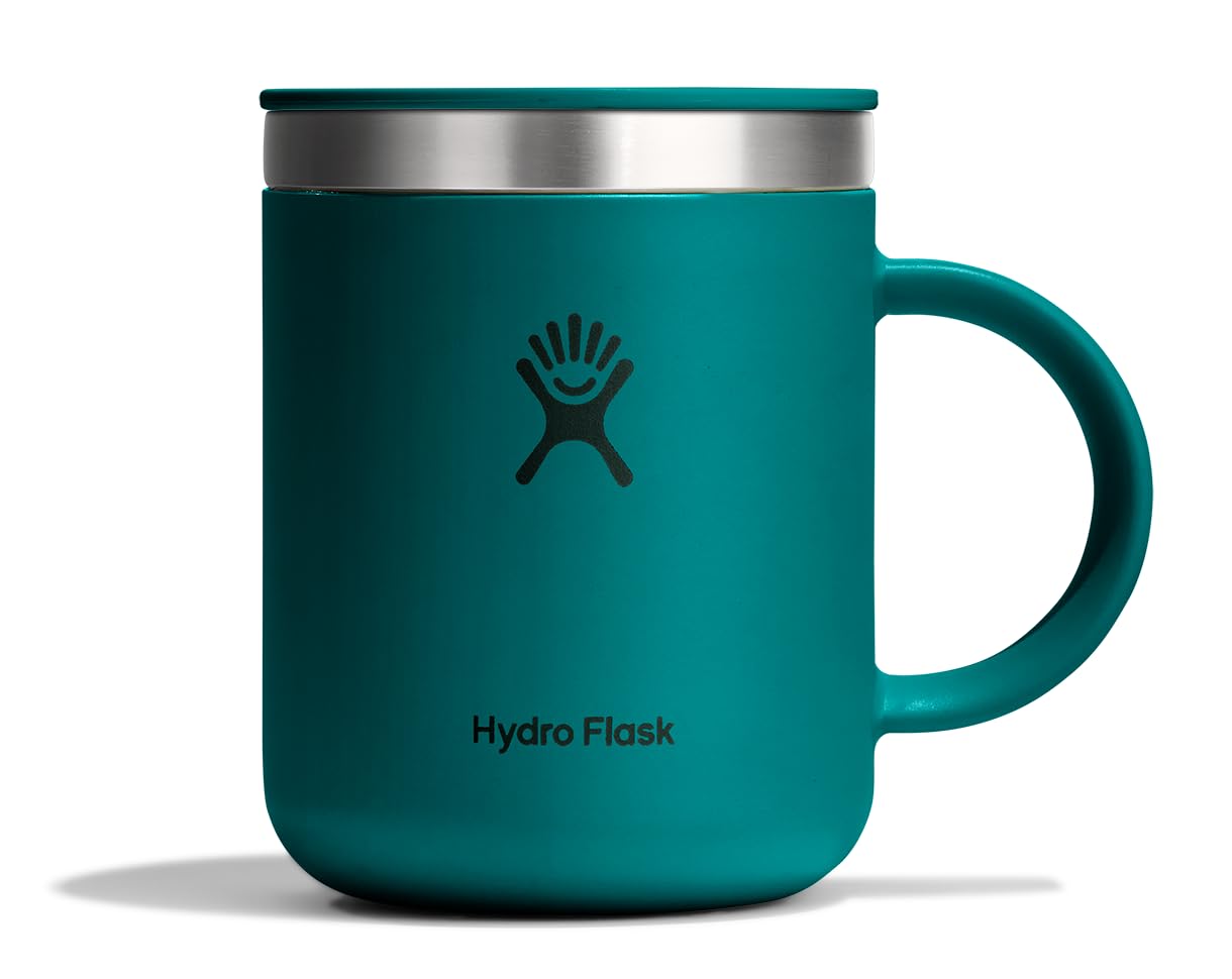 Hydro Flask Coffee Mug  Insulated Stainless Steel, Non Spill, Leak Resistant Travel Mug 12 Oz Deep Teal
