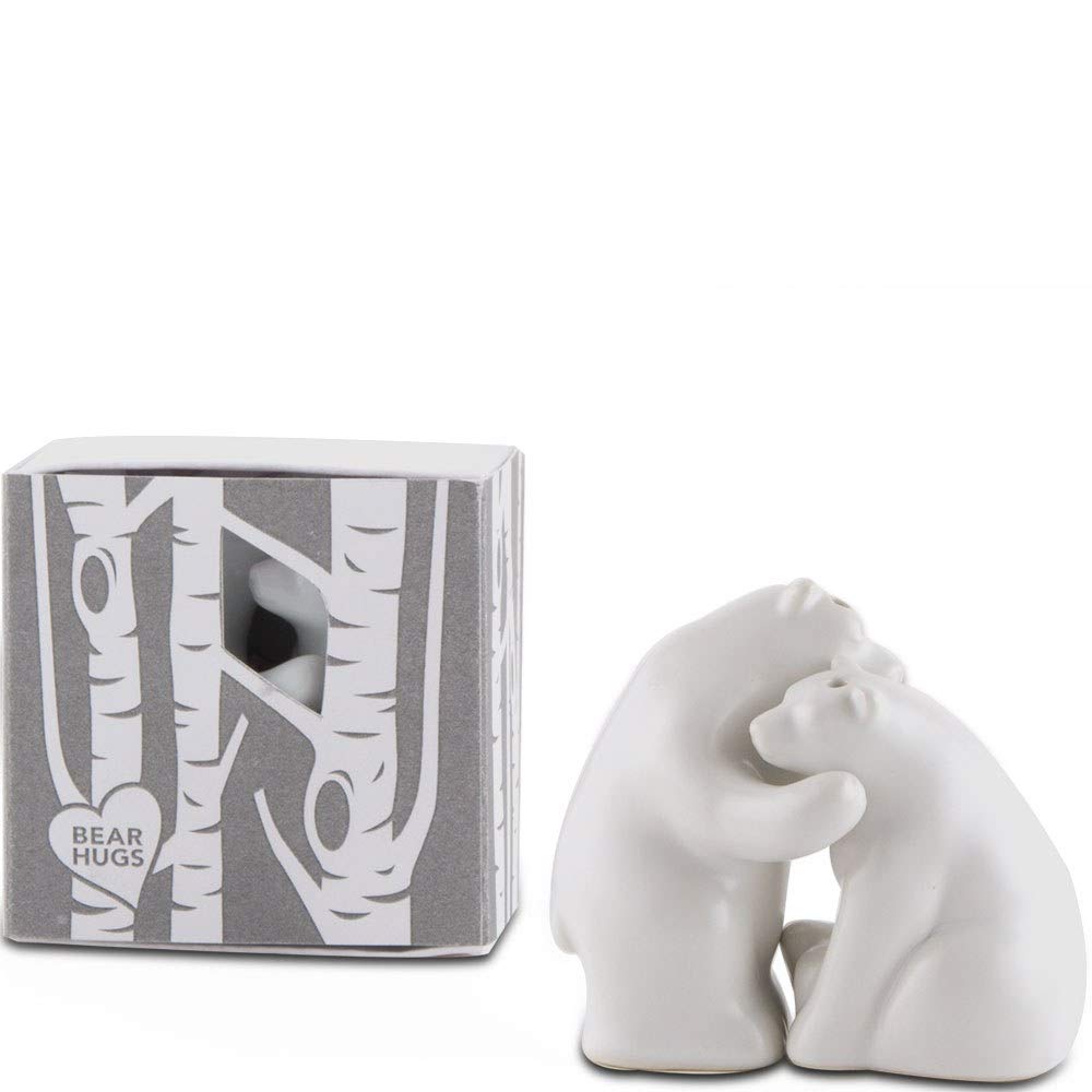 Interlocking Bear Hug Miniature Salt And Pepper Shakers With Gift Packaging By Weddingstar Inc.
