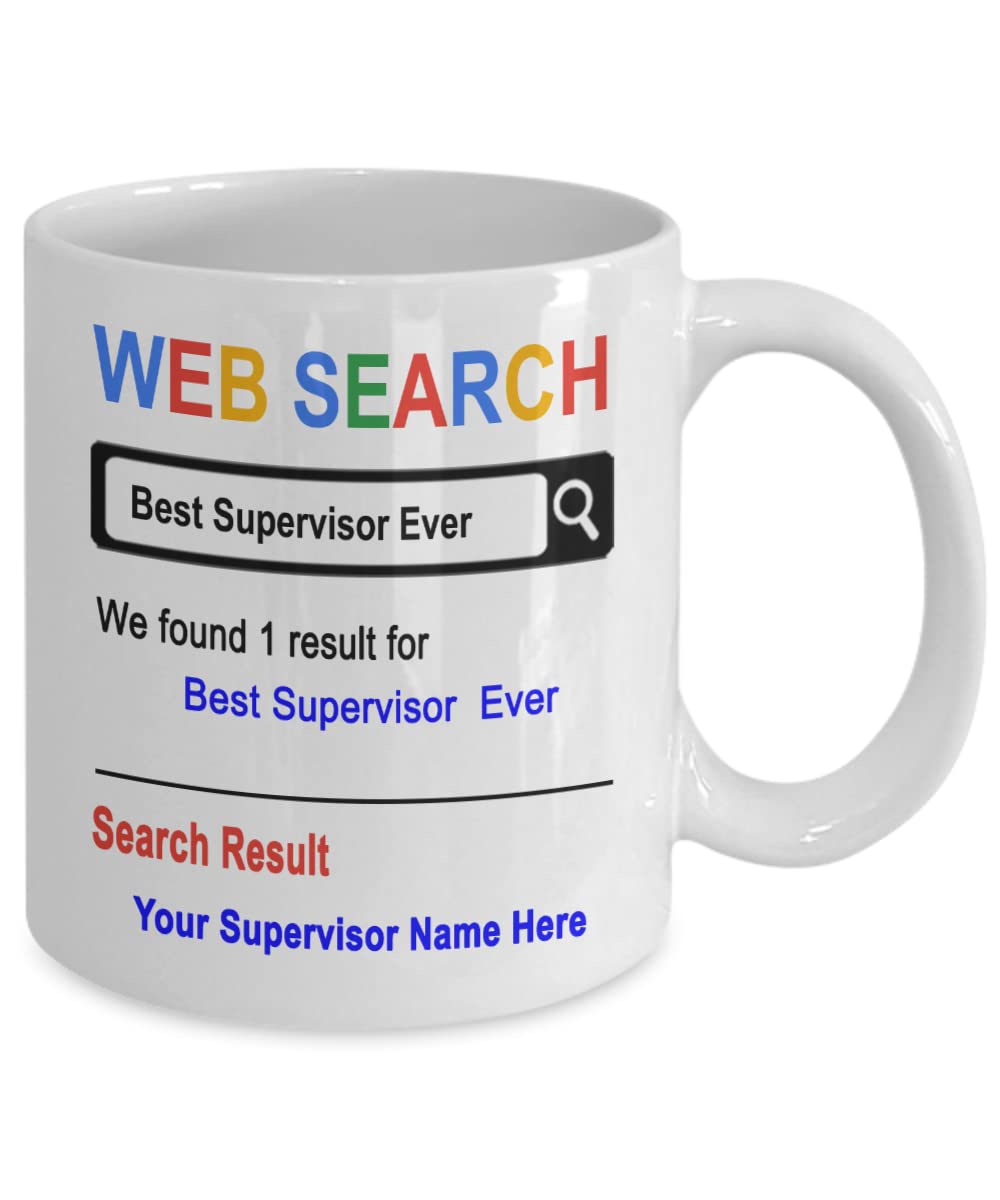 Spreadpassion Personalized Supervisor Mug, Best Supervisor Mug, Supervisor Mug, Supervisor Gifts, Gift For Supervisor, Superviso