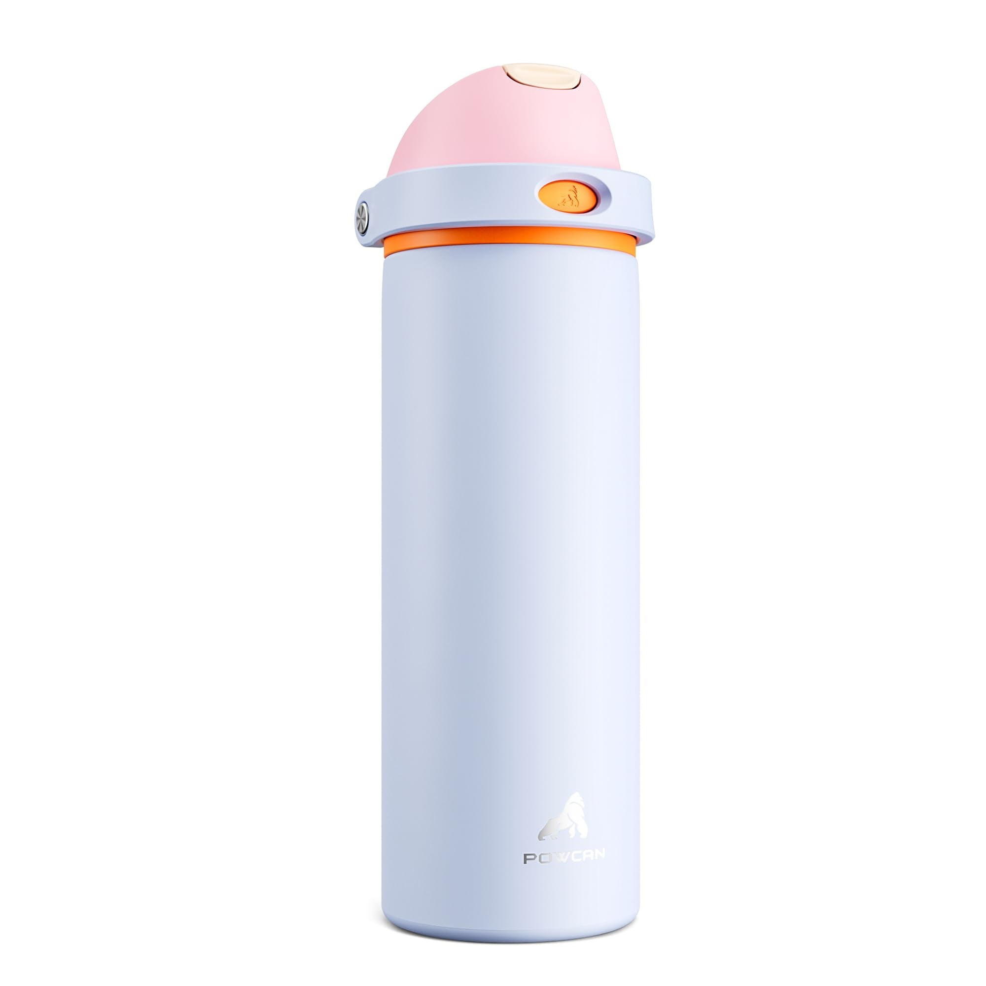 POWCAN 32 oz Metal Water Bottle for School: One-hand Push Button Lid, Leakproof, Keep Cold 24Hrs, BPA-Free, Stainless Steel Insu