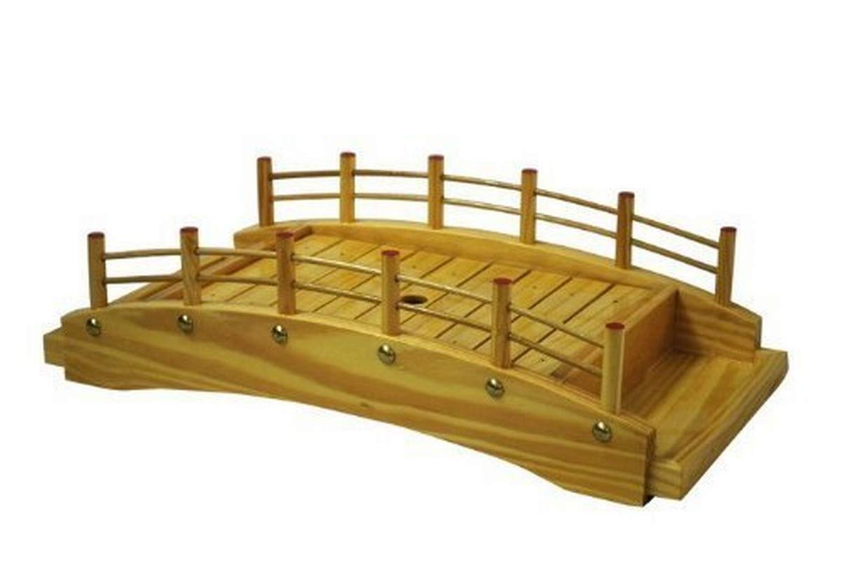 Japanbargain 1611, Large Sushi Bridge Wooden Sashimi Sushi Serving Plate Board Tray, 18 Inch