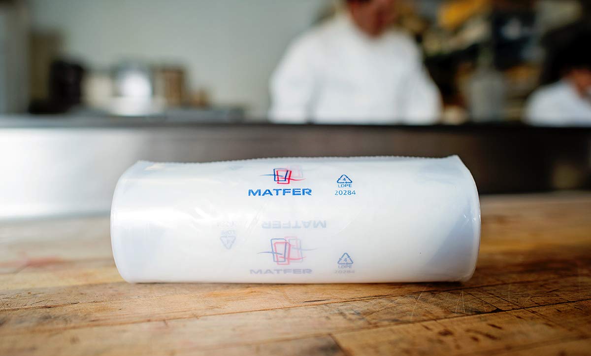 Matfer Bourgeat 165019 Standard Disposable Pastry Bags, 18, Clear