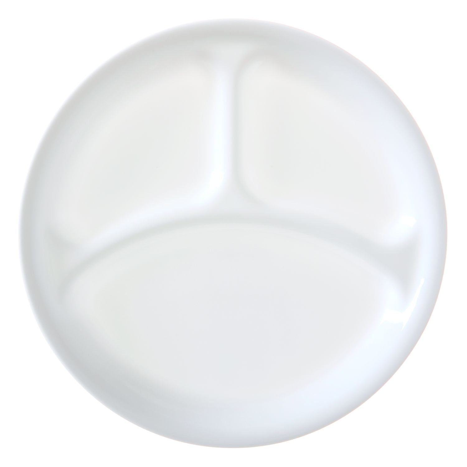 Corelle Livingware Winter Frost White 10.25 Divided Dinner Plate (Set of 8)