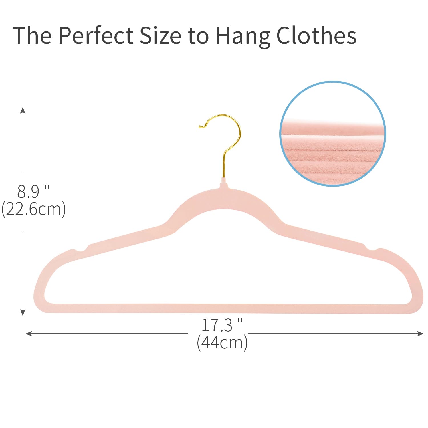 ManGotree Velvet Hangers  Coat&Suite Hangers  No-Slip Hangers  Ultra-Slim Space Saving Hangers  Sturdy&Durable Clothes Hangers  360 Swivel Golden-Plated Hook  36 Pack (Light Pink)