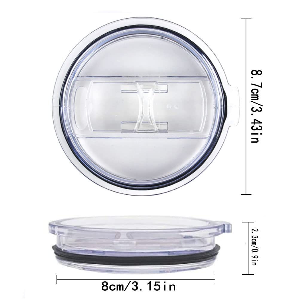 20 Oz Tumbler Lids, Pivhwir 2 Pcs Cover Replacemen Spill-Proof Splash Resistant Travel Mug Lid Fits For Inner Diameter 3.15 Inch