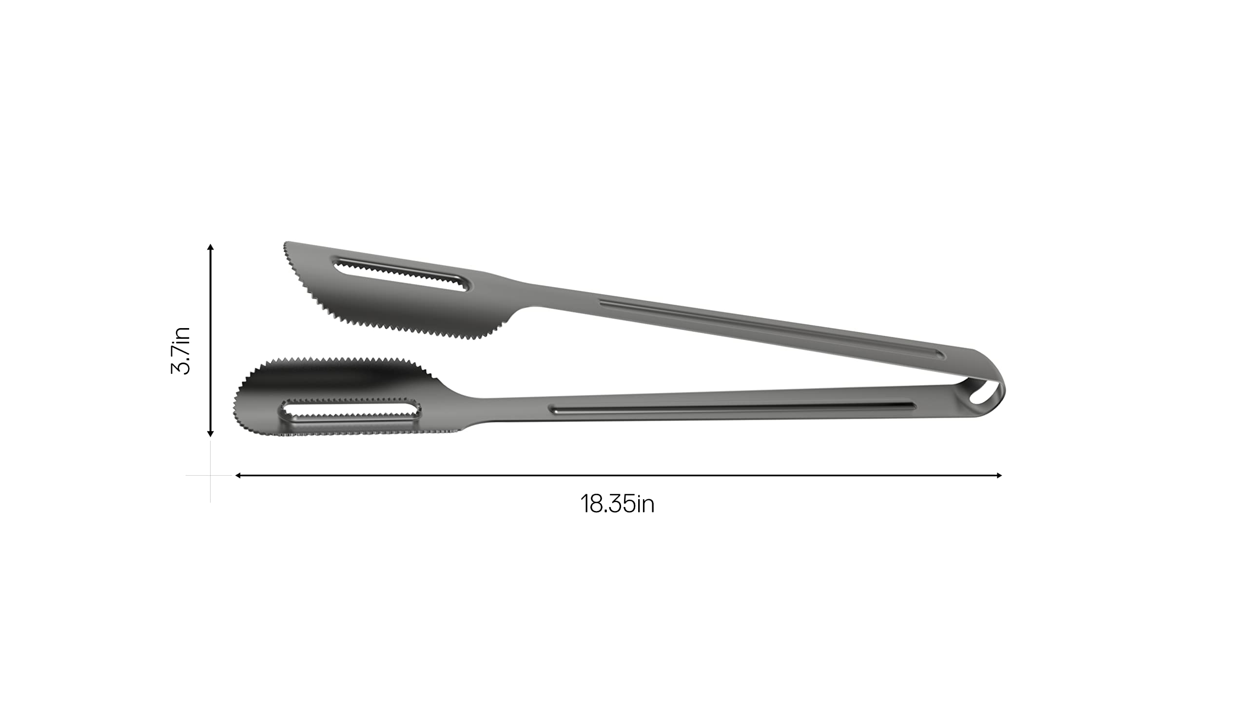 Everdure Tri-Series Pro Bbq Charcoal Tongs, Titanium Coated Stainless Steel Tongs For Coal Or Wood Chips, Extra Long And Lightwe