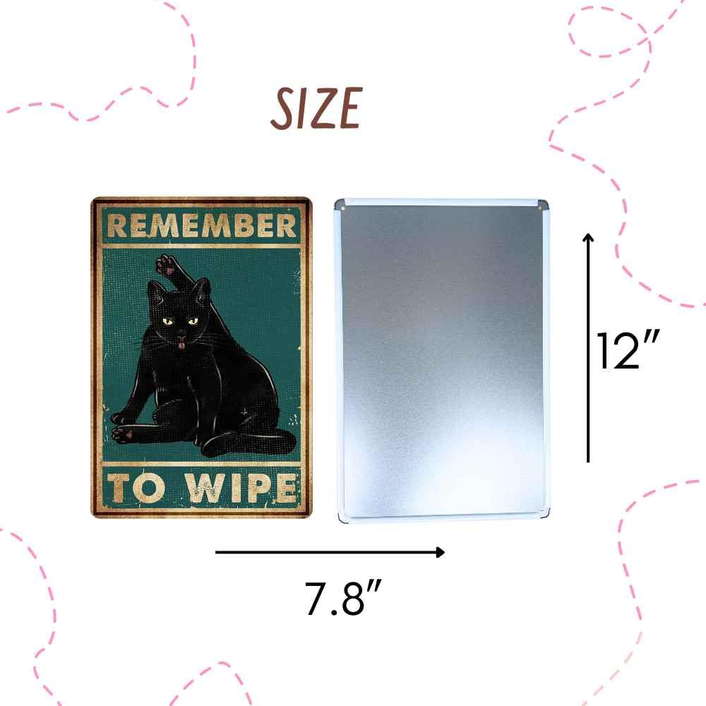 4Pc Funny Cat Metal Tin Signs Posters For Bathroom Restroom | Fun Toilet Bathrooms Wall Decor Sign Door Poster | Are You Pooping