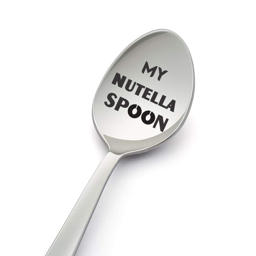My Nutella Spoon-8 Inch Spoon Designed For Nutella Lover-Present Under $10- Presents For Him/Presents For Her-Perfect Present Fo
