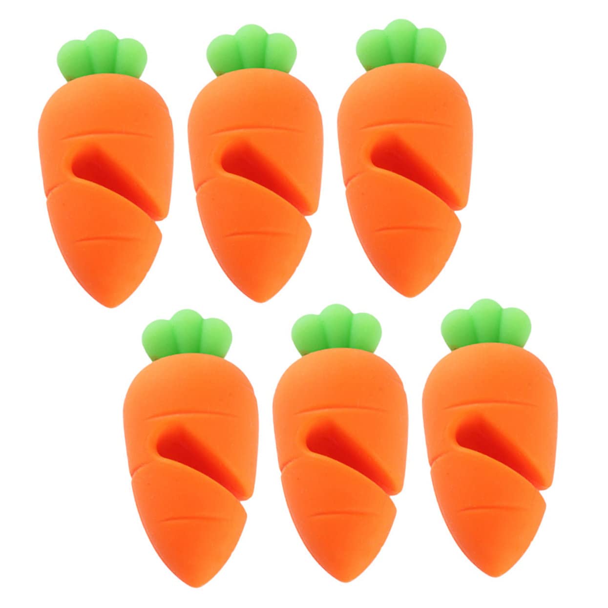 Merryhapy 6Pcs Carrot Boil Lifters - Kitchen Pot Spill Stoppers, Boil Stoppers, Spill-Proof Lifters, Pot Lid Lifters, Pot Boiler