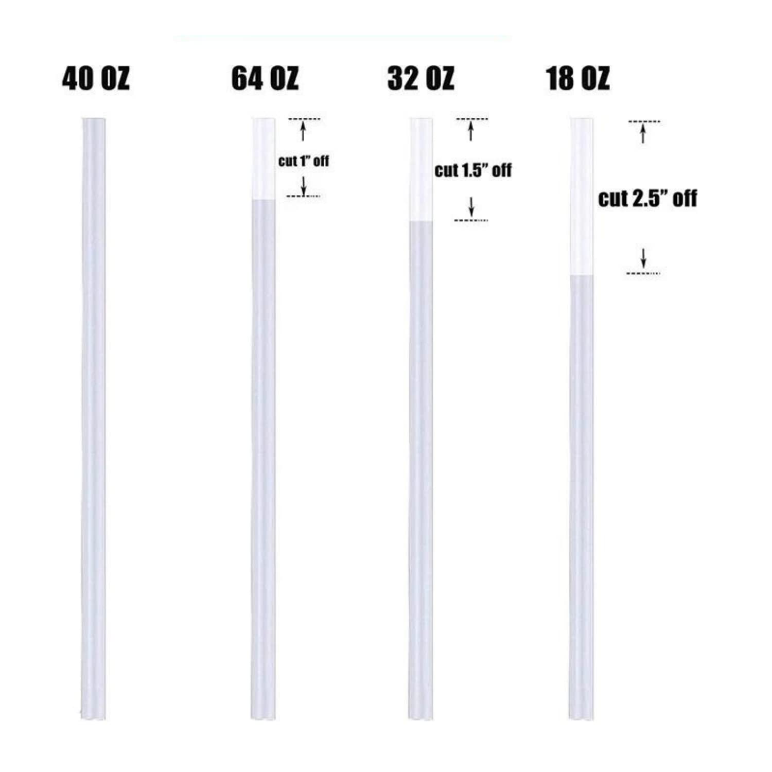 Hydro Energy [6-Pack 9.5-Inch] Replacement Straws for Hydro Flask Wide Mouth Water Bottle  6 Straws and a 2 Straws Brushes Included