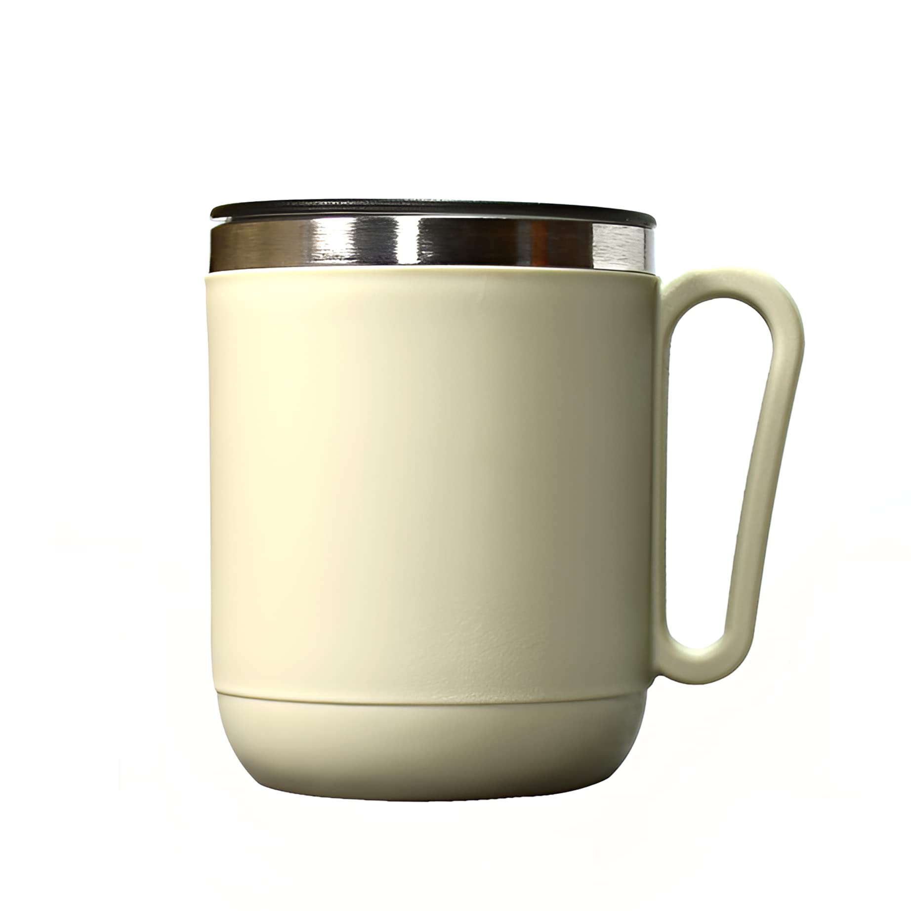 GANESH NJoy Unbreakable Mugs with Cap Stainless Steel Plastic Covered Travel Mug with lid for Tea, Coffee, Milk (400ml)