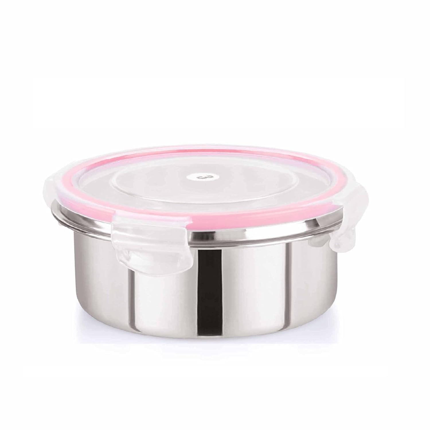 Foliam Leak Proof Click And Seal Lock Stainless Steel Storage/Air Tight Tiffin Container/Lunch Container With Lid (Tumbler 500Ml