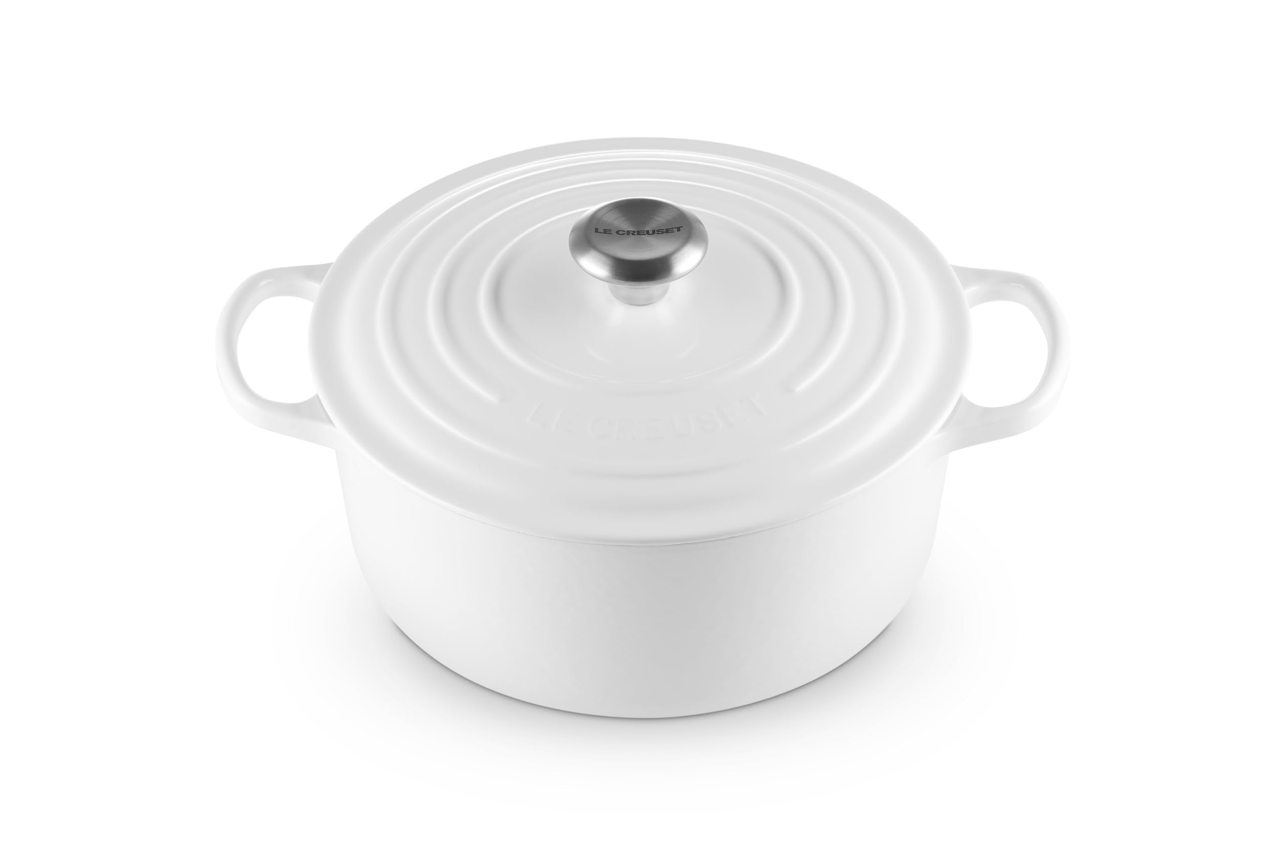 Le Creuset Enameled Cast Iron Signature Round Dutch Oven, 5.5 Qt., White