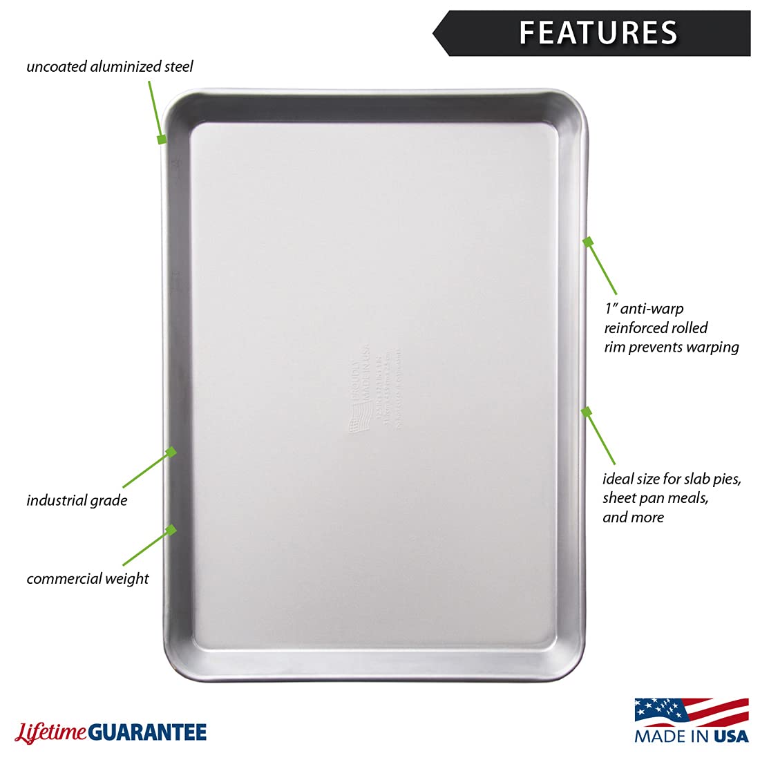Rada Cutlery Half Sheet Pan 12.5 X 17, 2 Pack