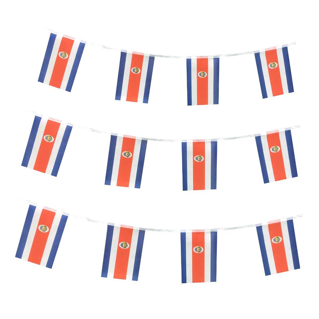 Costa Rican Flag String Costa Rica Flags Costa Rican Small String Mini Flag Pennant Banner Dec ...