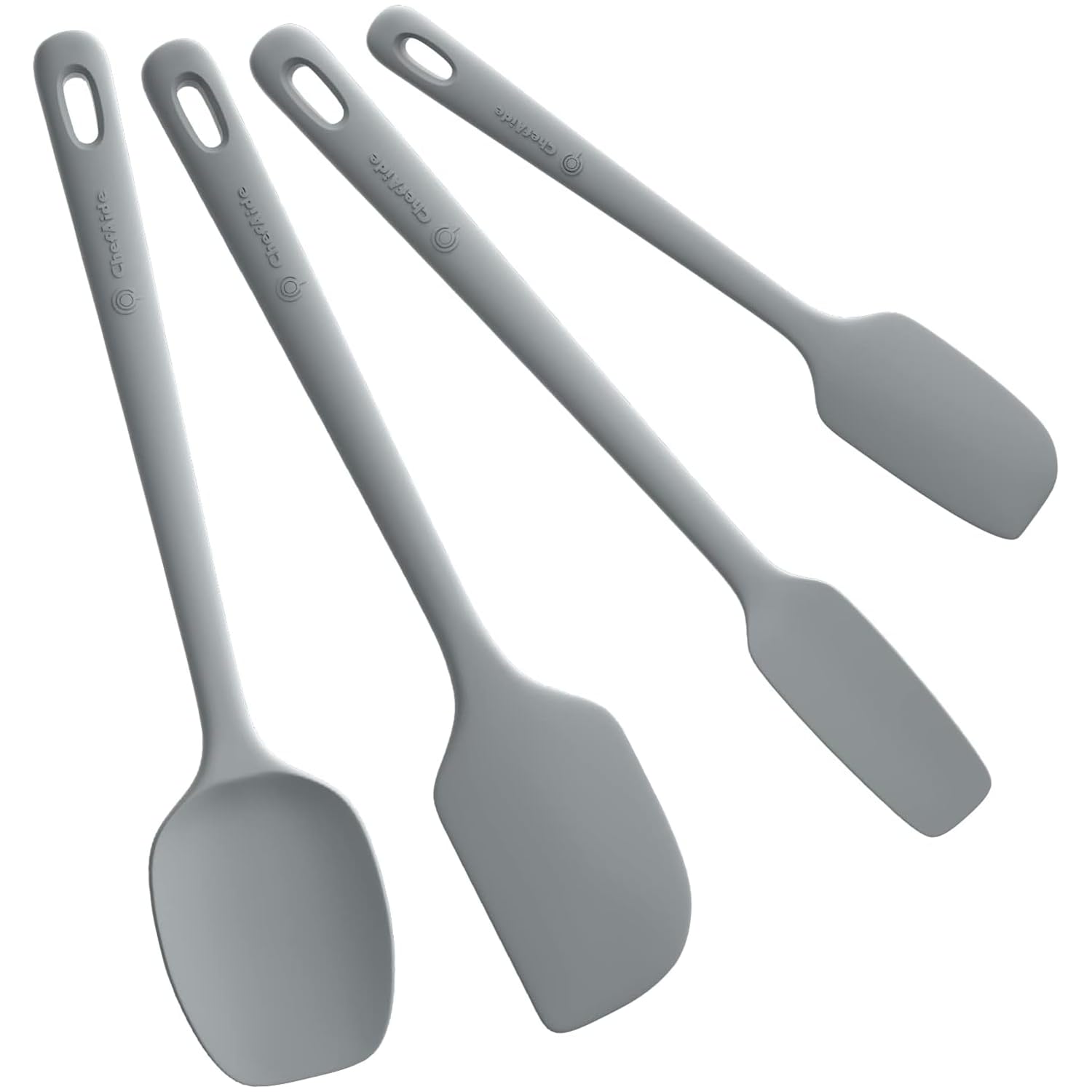 Chefaide 4 Pieces Silicone Spatula Set, Food Grade Rubber Spatula, Upgrade Strong Handle With Ergonomic Grip, Heat Resistant Up