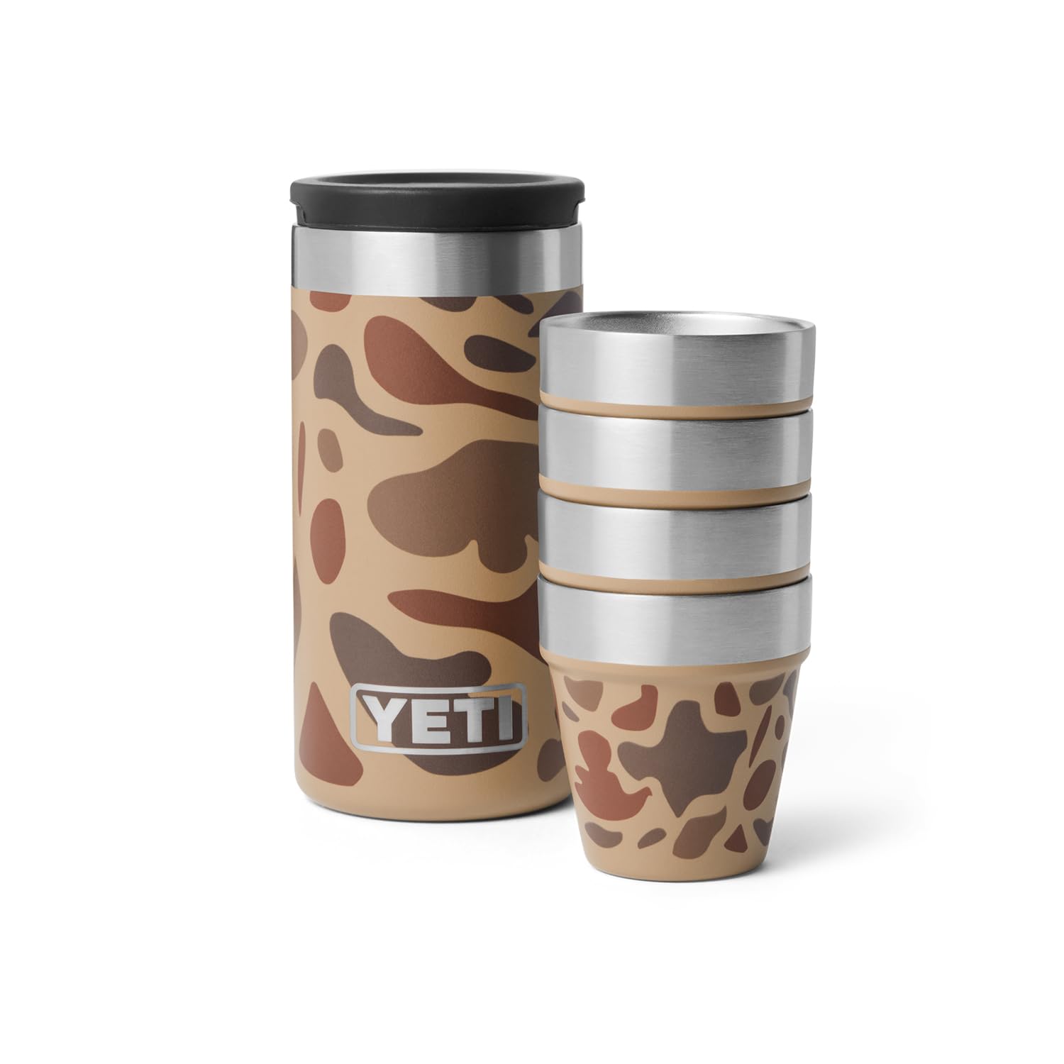 YETI Shot Glasses with Carrying Case, Set of 4, Wetlands Camo