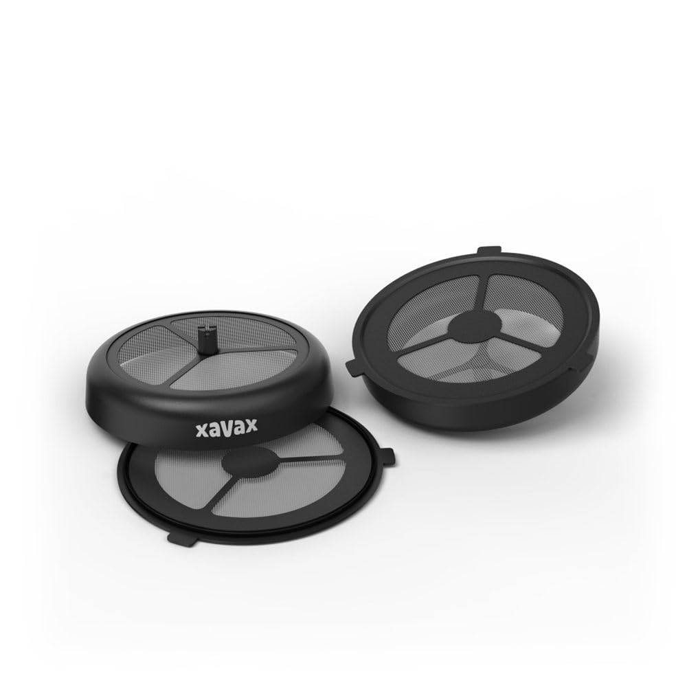Xavax Permanent Coffee Filter Set of 2 (for Philips Senseo and Identical Machines, Refillable, DishwasherSafe) Black