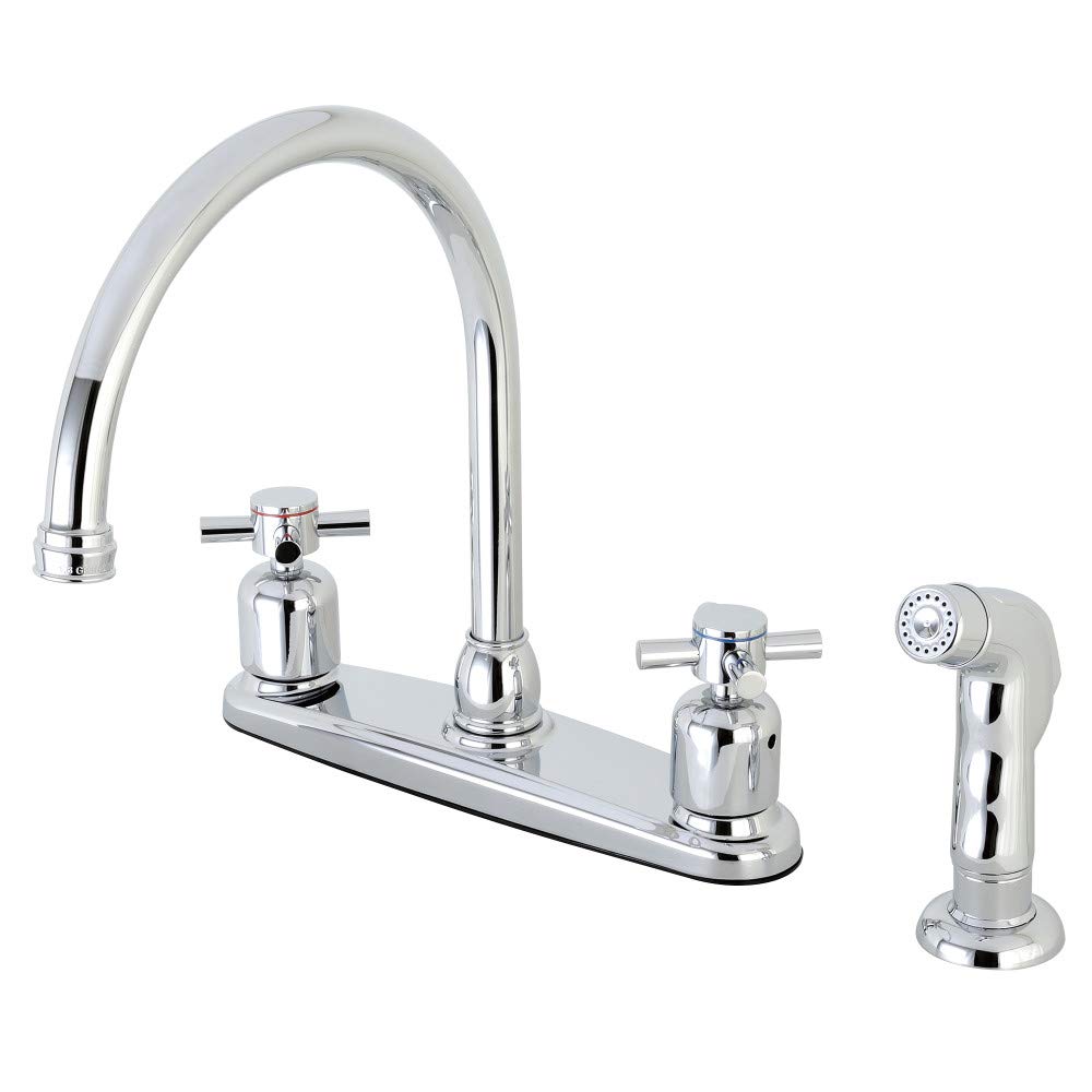 Kingston Brass FB791DXSP Concord 8-Inch Centerset Kitchen Faucet with Sprayer  Polished Chrome