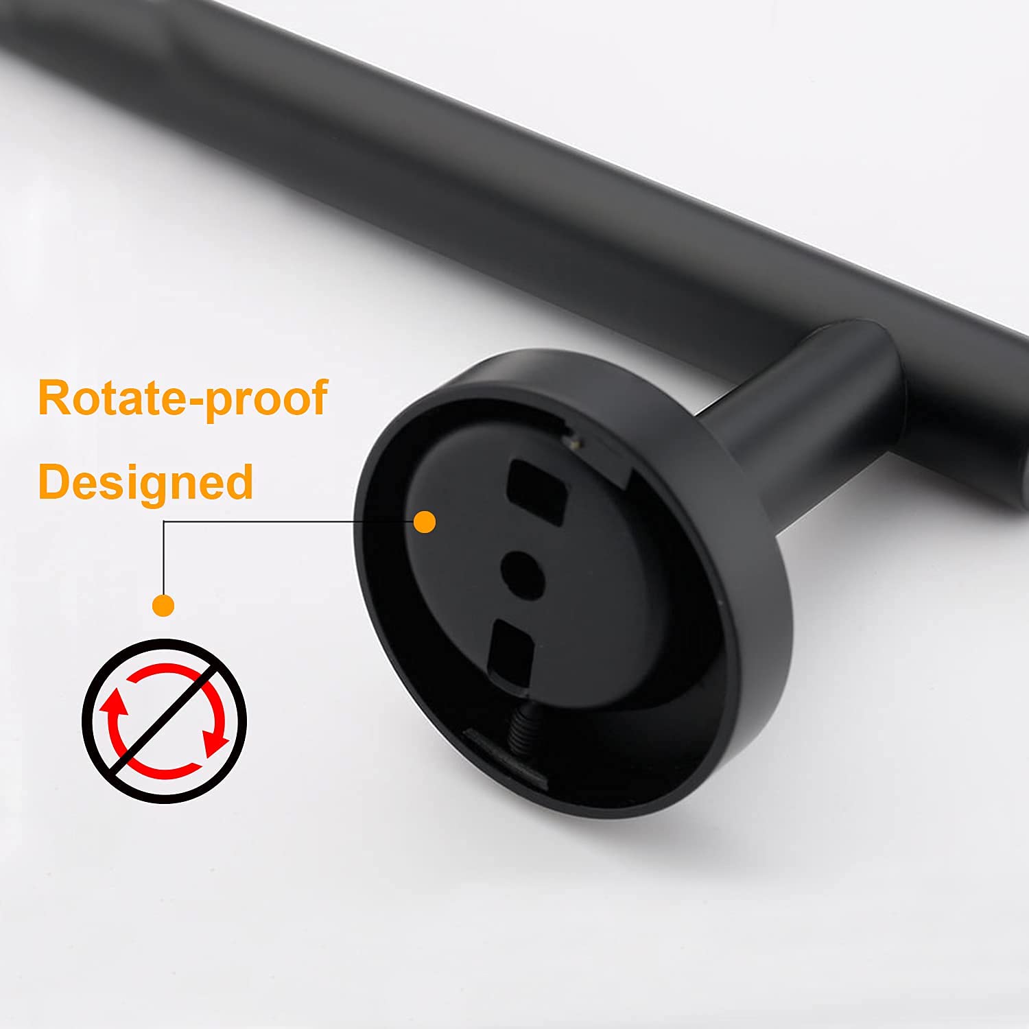 Nolimas Matte Black Bath Hand Towel Bar Single Bars Towel Rack Rod Classic Wall Mounted Stainless Steel Bathroom Towel Bar Toile