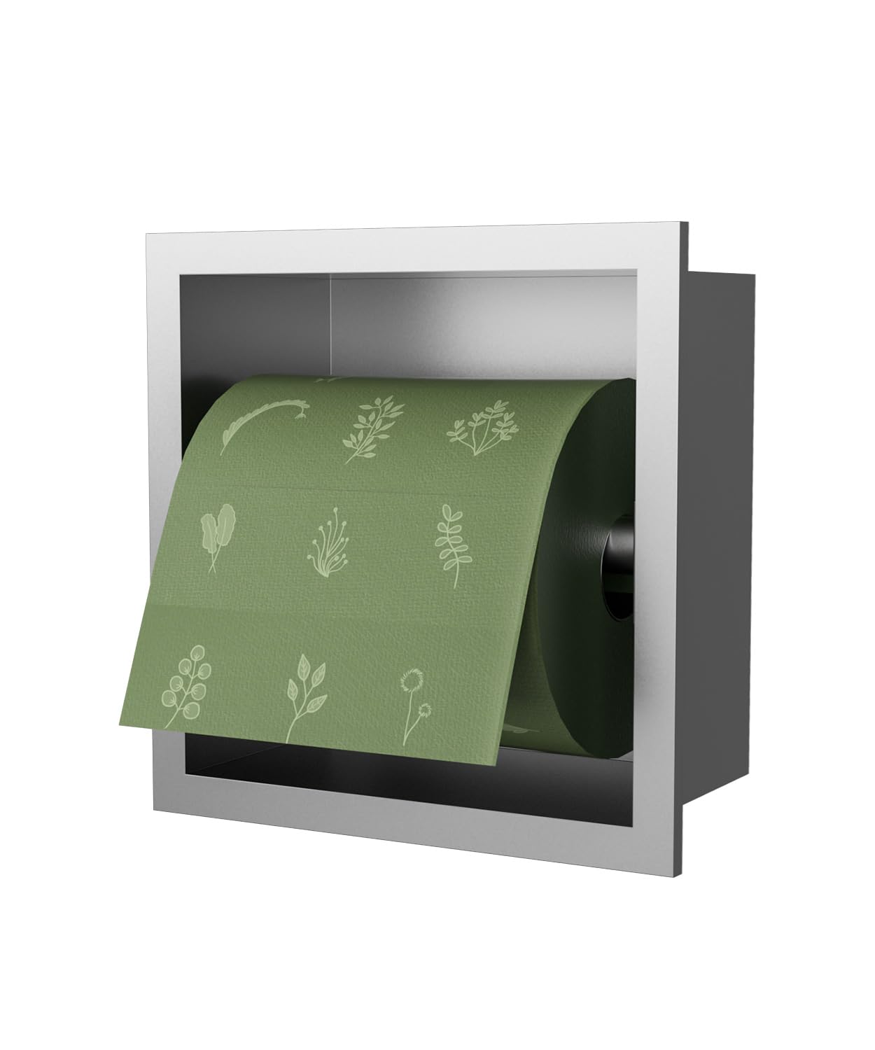 Baronage Recessed Toilet Paper Holder, 6 Built-In Toilet Paper Holders, Stainless Steel Tissue Roll Holder In Wall Toilets Paper