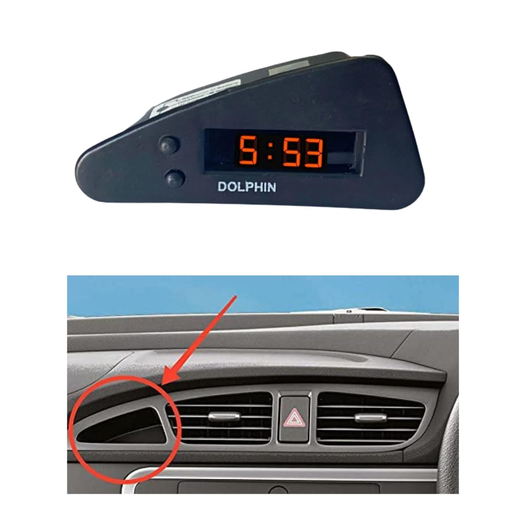 Dolphin Car Accessories (New Launch !!!) Dolphin New Alto/K10 Digital Led Car Clock (Orange) (First Time In India!!!) Note: This