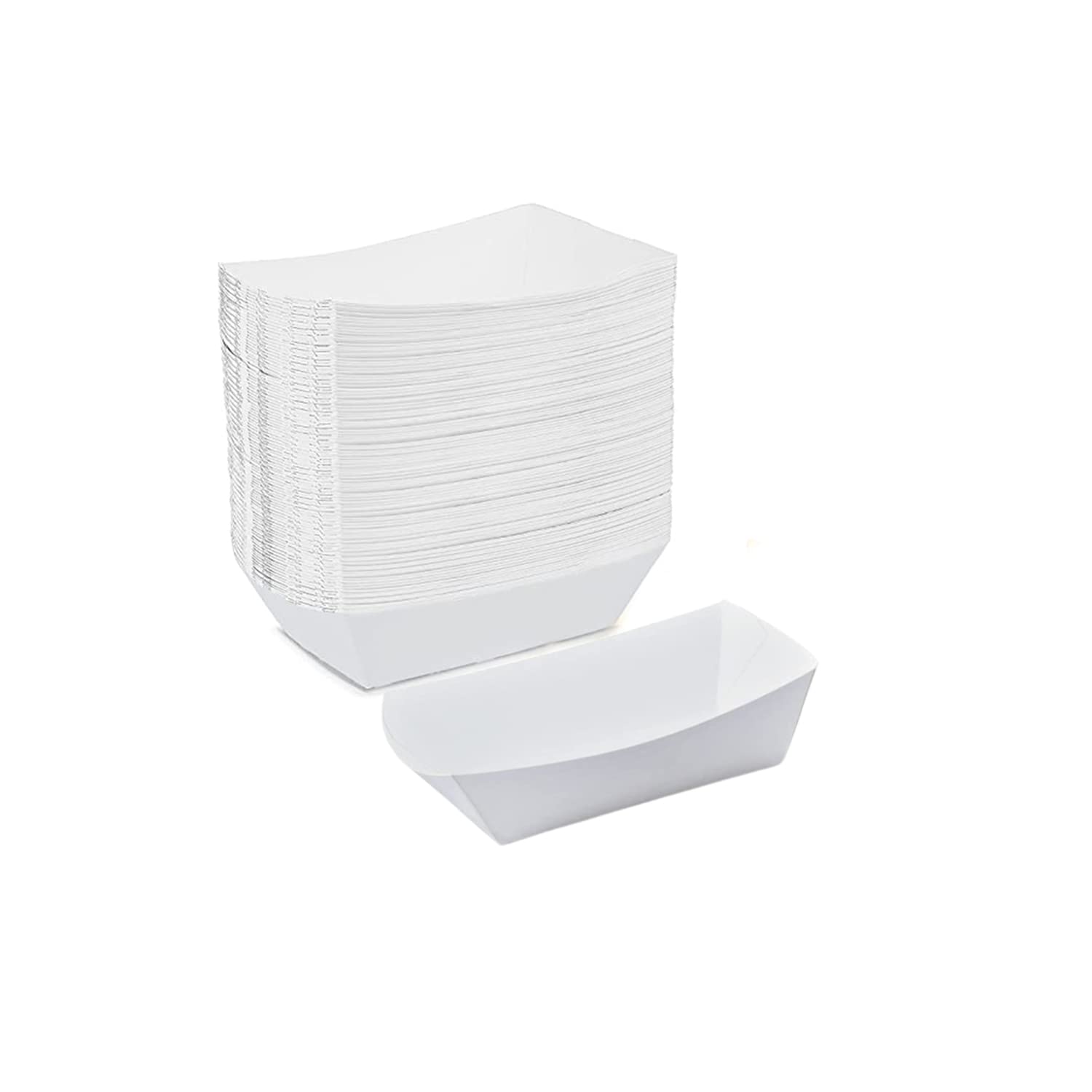 Angel'S Peel Lounge White Paper Food Tray- Grease-Resistant And Microwavable- Heavy Duty Paper Trays Great For Tacos, Nachos, Fr